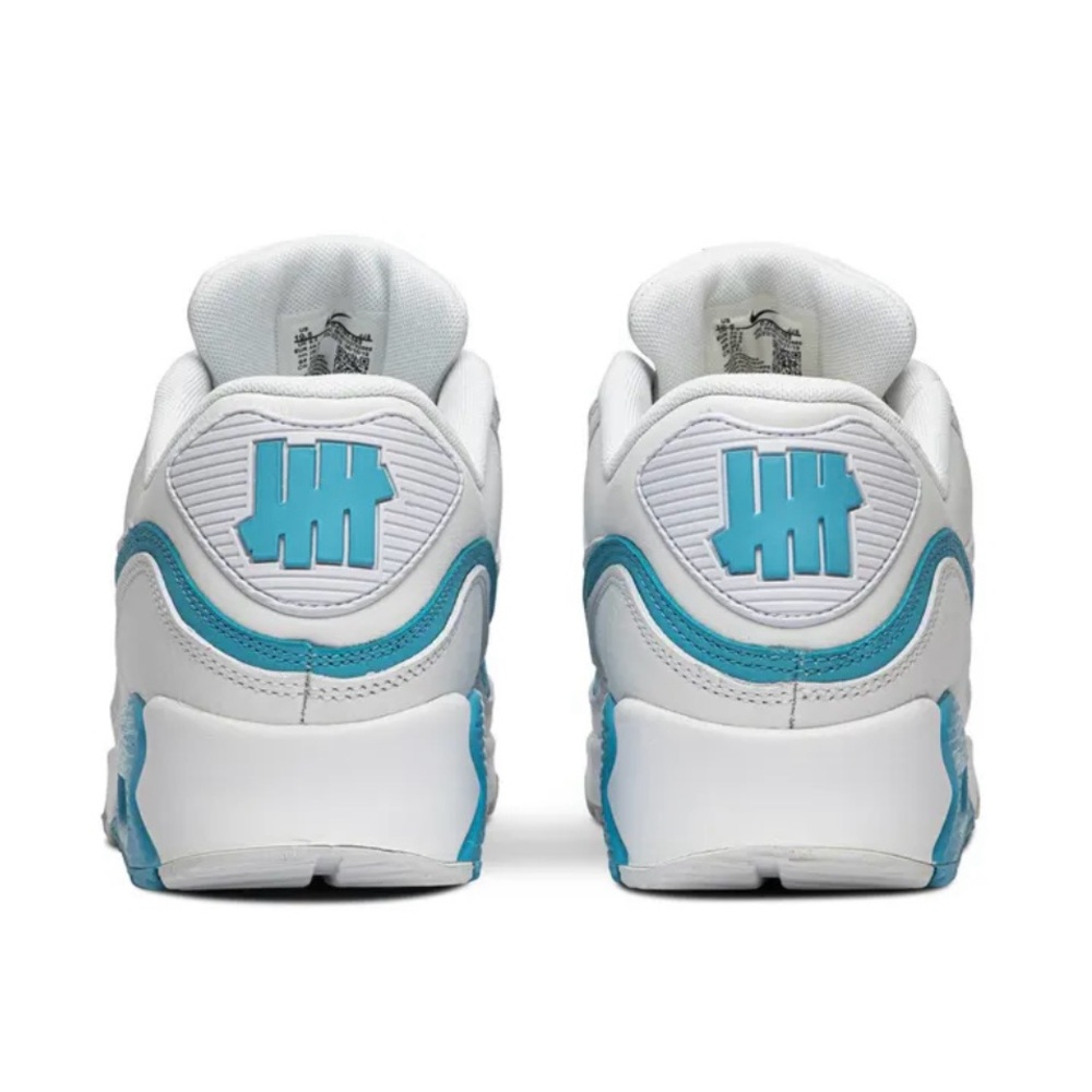 New Nike x Undefeated Air Max 90 ‘White Blue Furry’ Men’s 9.5